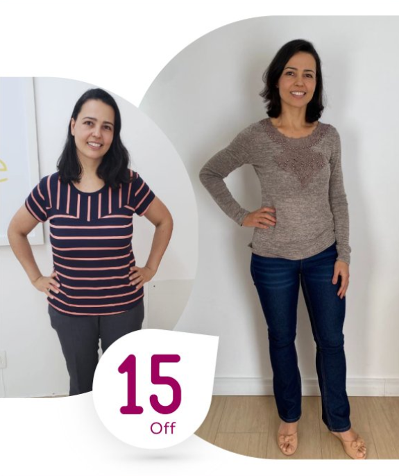 Resultado após o tratamento da paciente Amara Dutra