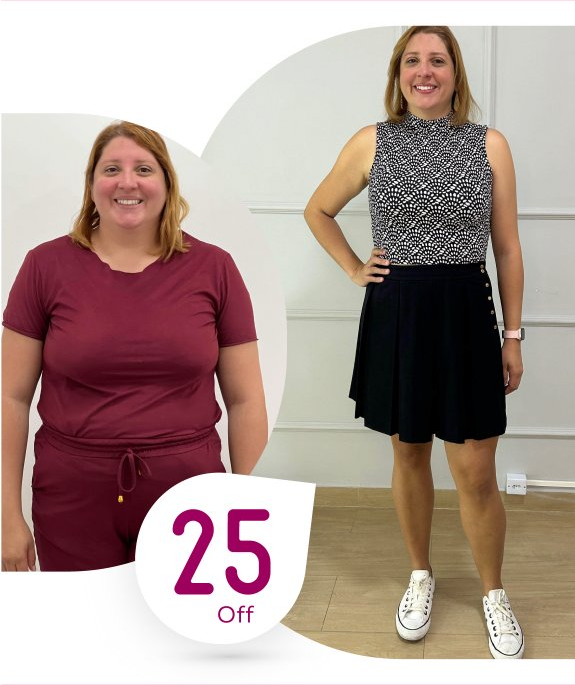 Resultado após o tratamento da paciente Poliana Rizzo