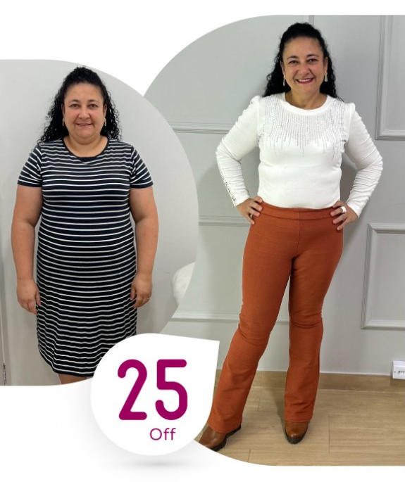 Resultado após o tratamento da paciente Sandra Mendes